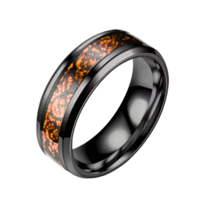 celtic ring black and orange