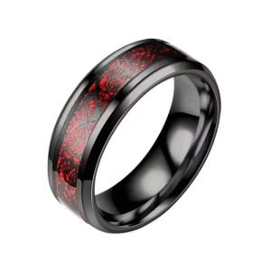 celtic ring black and red
