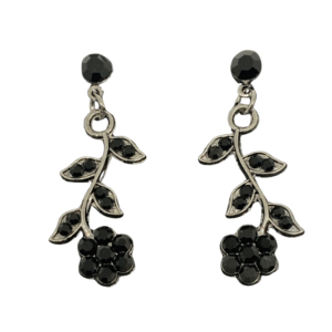 ebon flower earrings
