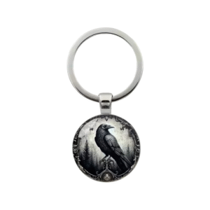 forest raven keyring