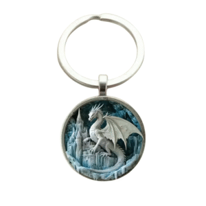 white dragon keyring