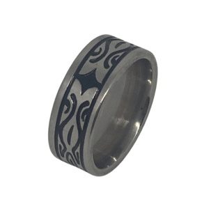 black star steel ring