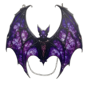 purple bat decoration