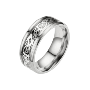 celtic ring silver and black