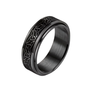 black celtic stainless steel ring