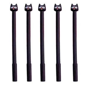 black cat gel pens