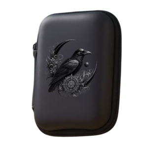 raven earphone storage case