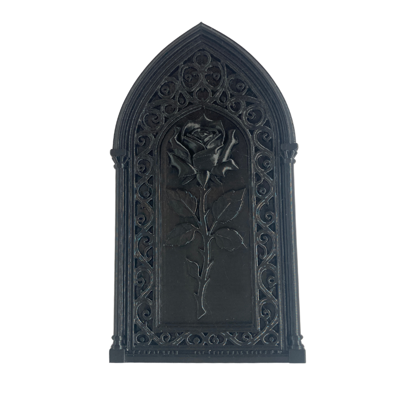 gothic rose plaque