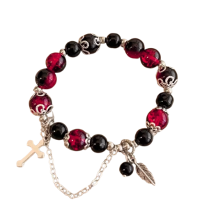 black and red bead bracelet