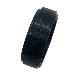 black celtic spinner ring