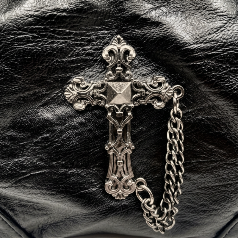 Gothic Cross and Chain Handbag - Image 5