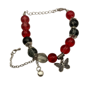 red and black charm bracelet