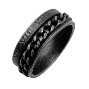 roman chain stainless steel ring