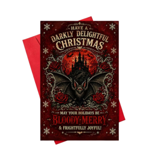 Darkly delightful christmas card - Spooky Christmas gifts for gothic and alternative style lovers