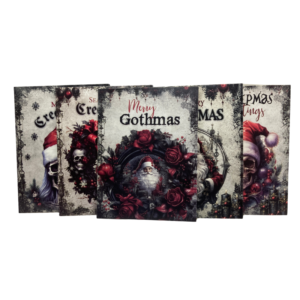 Gothmas Xmas Cards - 5 variations Spooky Christmas cardss for gothic and alternative style lovers