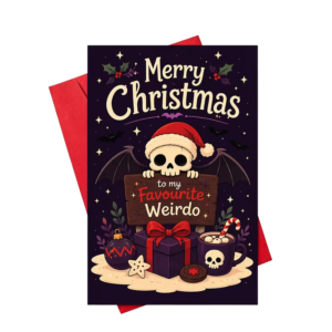 Weirdo christmas card - Spooky Christmas gifts for gothic and alternative style lovers